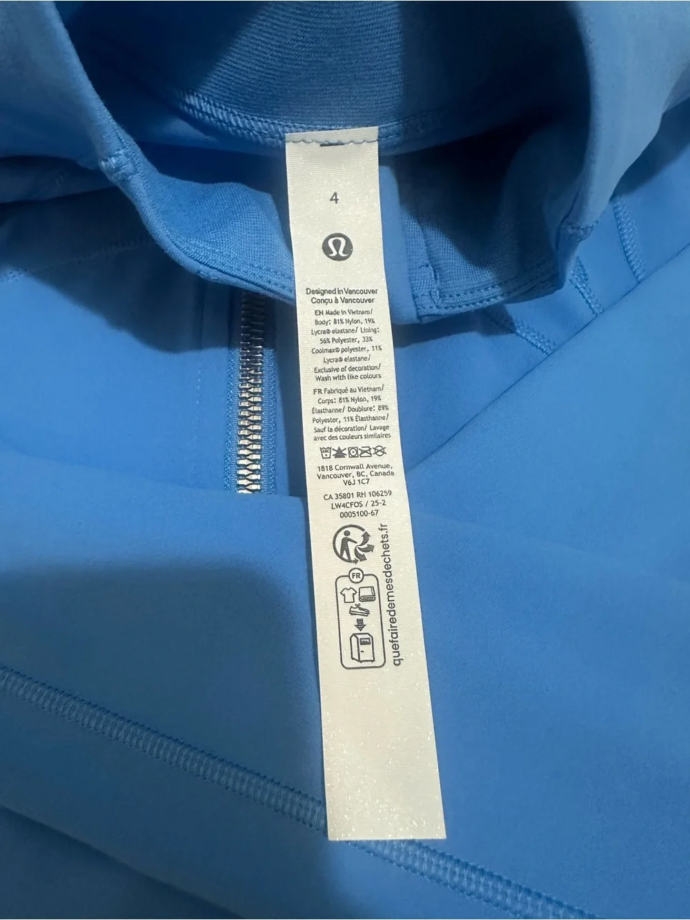 NWT Lululemon Define Jacket Nulu Size 4 Pool /Mirror Silver - Picture 4 of 5